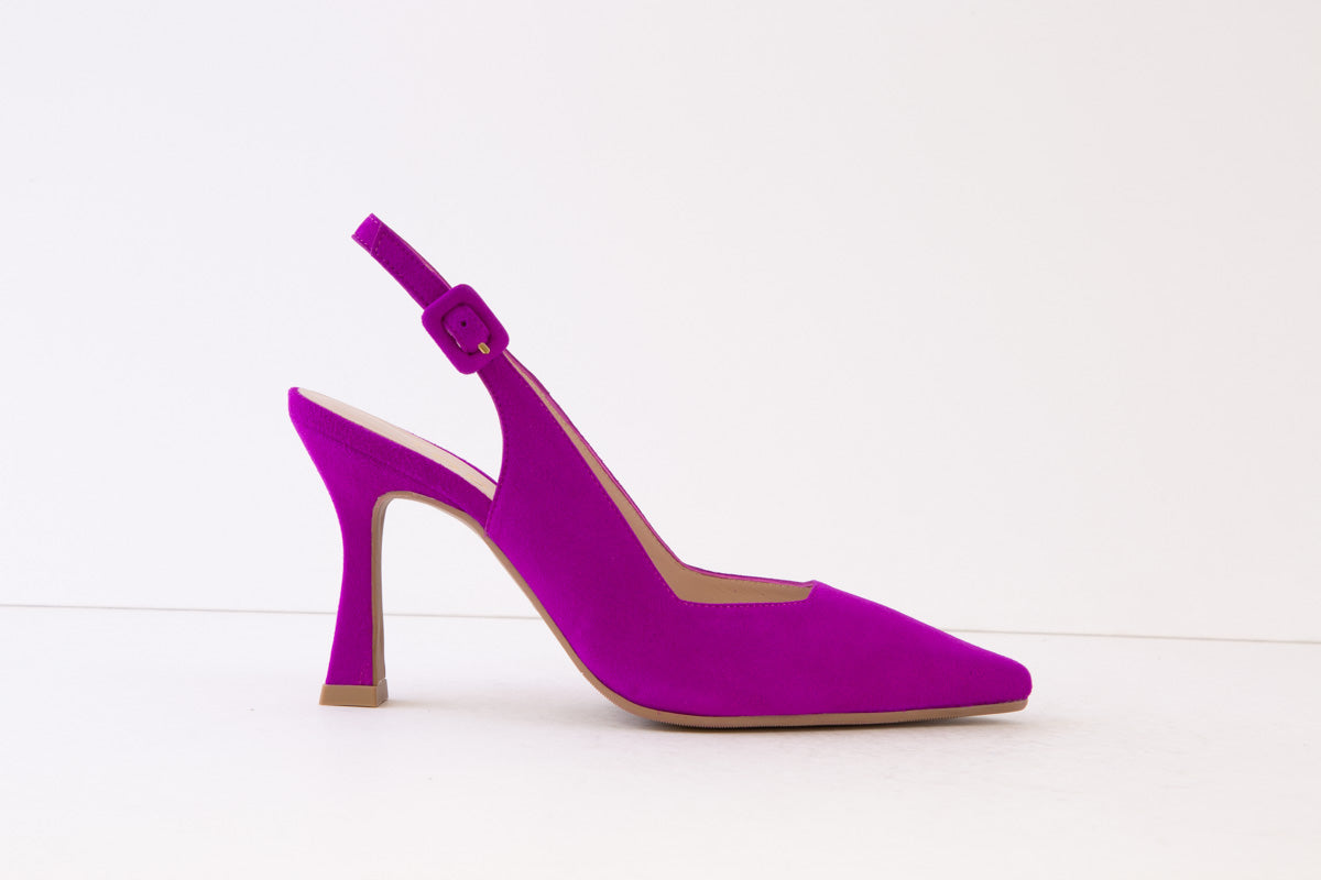 Lodi Modern High Heel Sling-Back Shoes in Fuchsia Pink – Victor