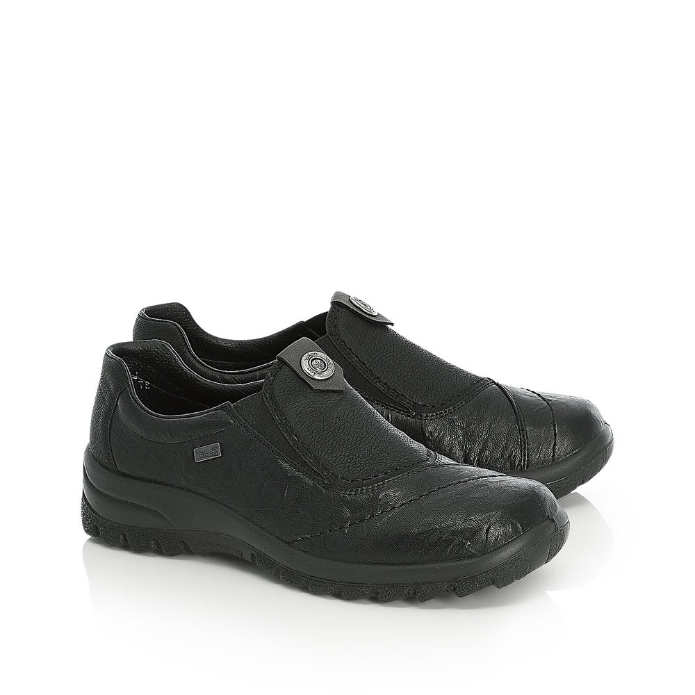 Rieker Comfort Slip-On Walking Shoes Water-Resistant Black - Main Image