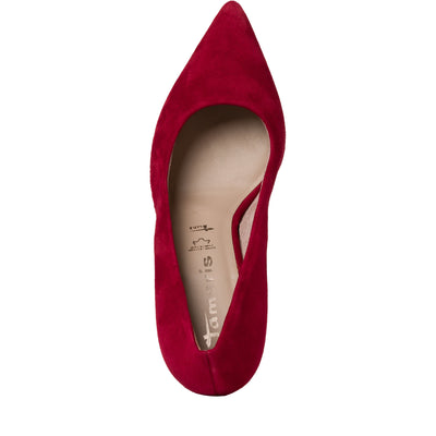 TAMARIS - 22434-500 HIGH HEEL COURT SHOE - RED
