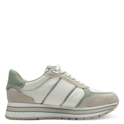 TAMARIS - 23727-779 LACED FASHION SHOE - MINT GREEN COMBI