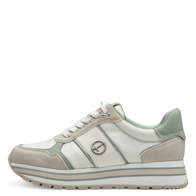 TAMARIS - 23727-779 LACED FASHION SHOE - MINT GREEN COMBI