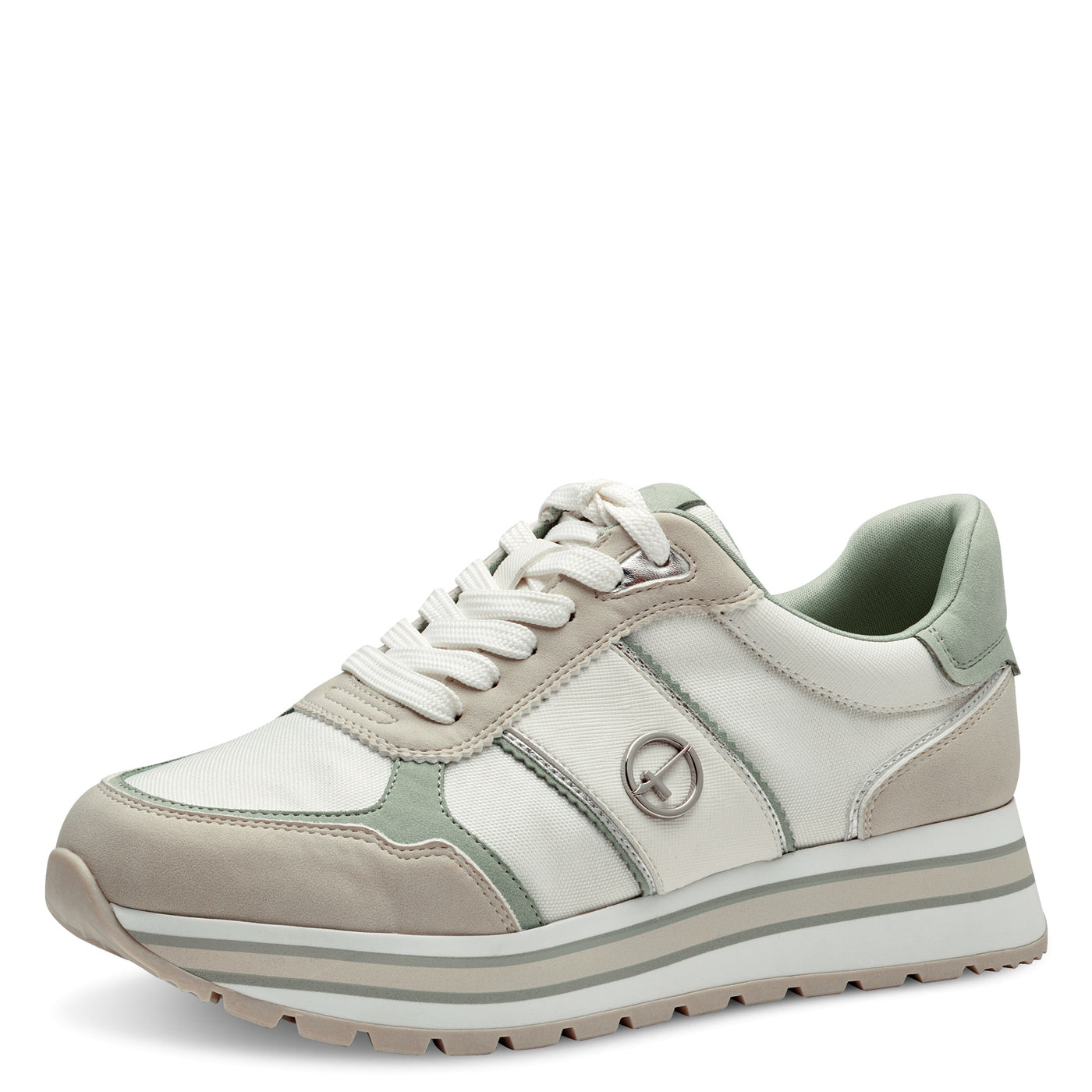 TAMARIS - 23727-779 LACED FASHION SHOE - MINT GREEN COMBI