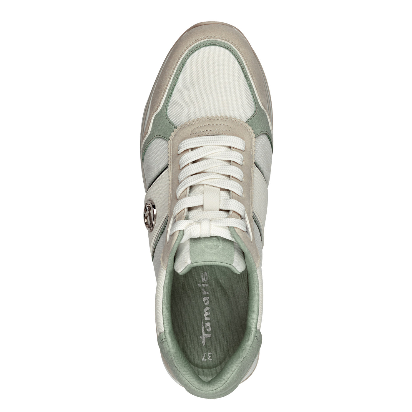 TAMARIS - 23727-779 LACED FASHION SHOE - MINT GREEN COMBI
