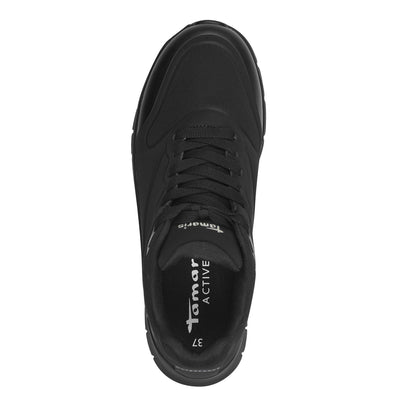 TAMARIS - 23757-007 LACED FASHION TRAINER - BLACK
