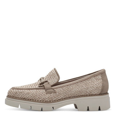TAMARIS - 24316-341 SLIP-ON FASHION LOAFER - TAUPE/BEIGE