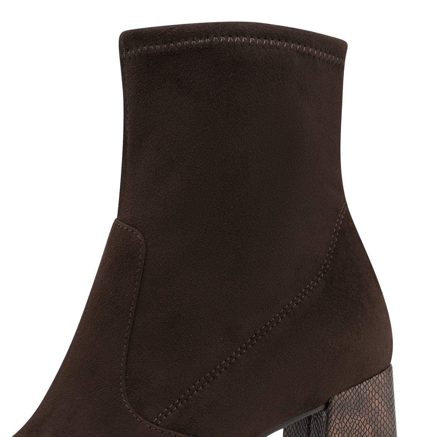 TAMARIS - 25057-303 BLOCK HEEL ANKLE BOOT - BROWN SUEDE