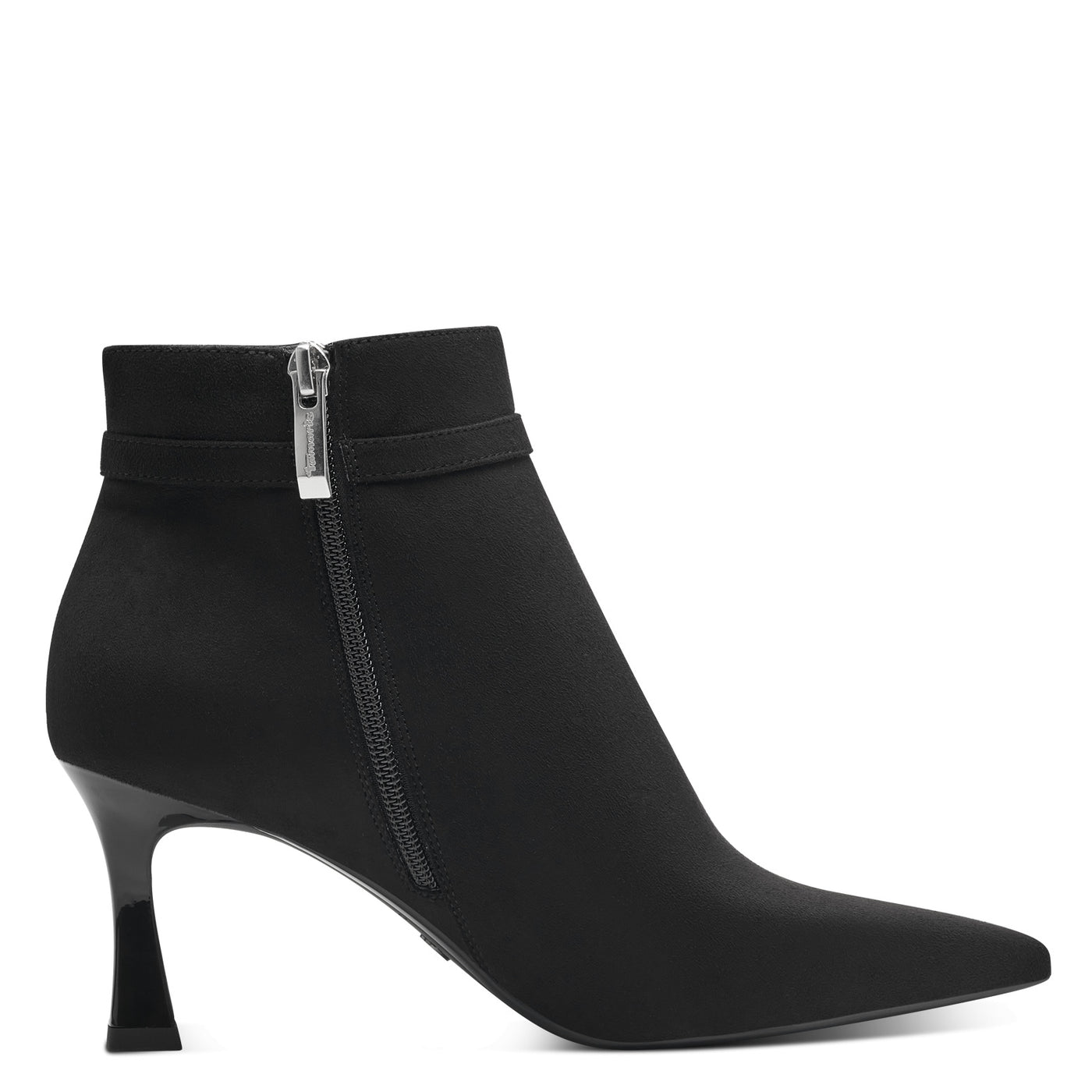 TAMARIS - 25329-001 MEDIUM HEEL ANKLE BOOT - BLACK SUEDE