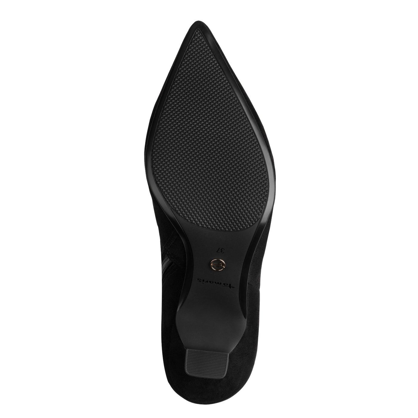 Tamaris Black Suede Full-Length Medium Heel Boot - Style 25516-001