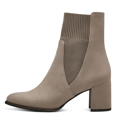 MARCO TOZZI - 25392-341 MEDIUM HEEL ANKLE BOOT - TAUPE