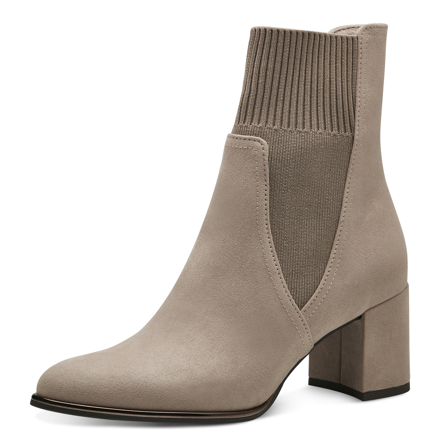 MARCO TOZZI - 25392-341 MEDIUM HEEL ANKLE BOOT - TAUPE