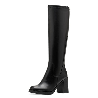 MARCO TOZZI - 25505-001 FULL LENGTH HIGH HEEL PLATFORM BOOT - BLACK