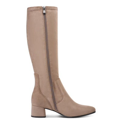 MARCO TOZZI - 25524-270 LOW BLOCK HEEL LONG BOOT - SAND