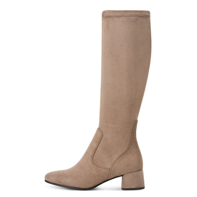 MARCO TOZZI - 25524-270 LOW BLOCK HEEL LONG BOOT - SAND