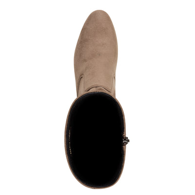 MARCO TOZZI - 25524-270 LOW BLOCK HEEL LONG BOOT - SAND