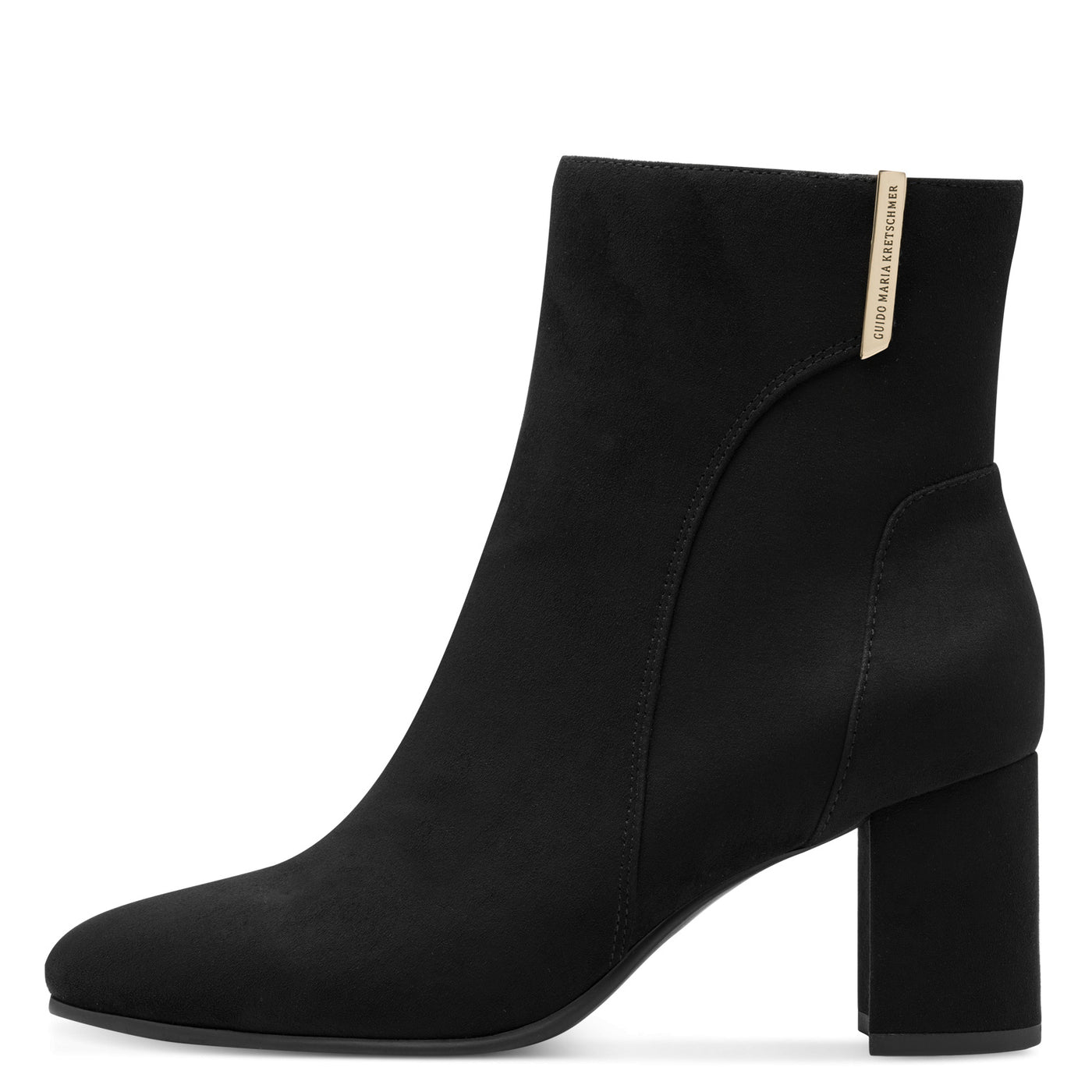 MARCO TOZZI - 85302-001 HIGH BLOCK HEEL ANKLE BOOT - BLACK SUEDE