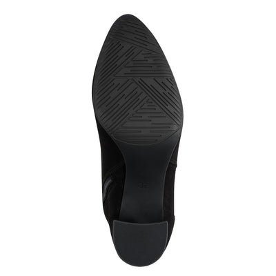 MARCO TOZZI - 85302-001 HIGH BLOCK HEEL ANKLE BOOT - BLACK SUEDE