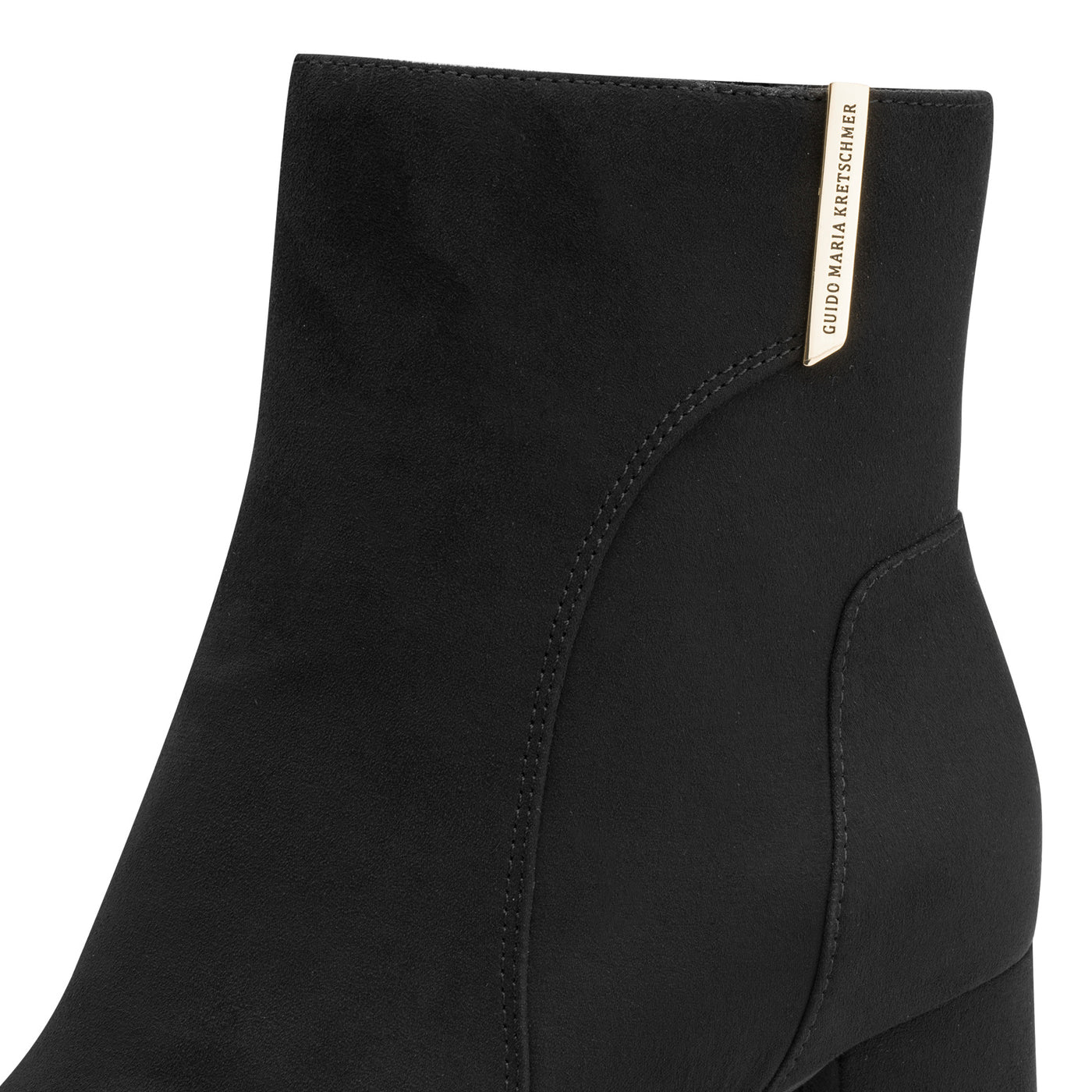 MARCO TOZZI - 85302-001 HIGH BLOCK HEEL ANKLE BOOT - BLACK SUEDE
