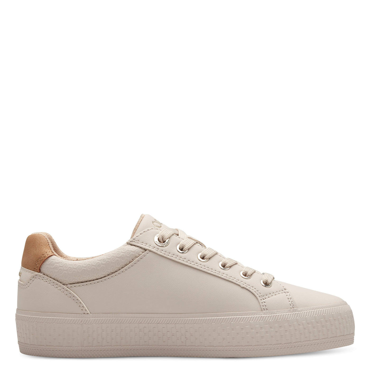 S'OLIVER - 23600-4A0 LACED ZIP/LACE TRAINER - BEIGE