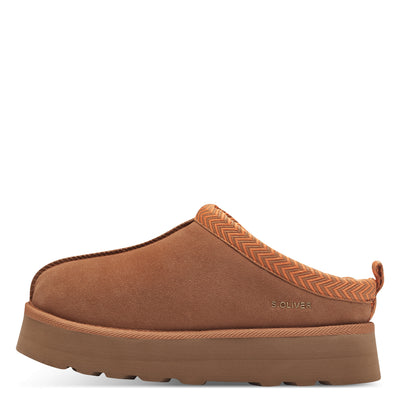 S'OLIVER - 27104-305 CHUNKY SHEEPSKIN MULE - TAN