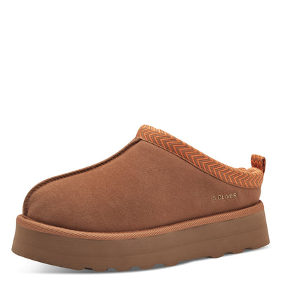 S'OLIVER - 27104-305 CHUNKY SHEEPSKIN MULE - TAN