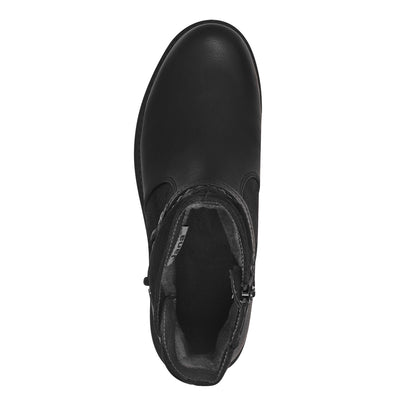 JANA - 25464-001 FLAT ANKLE BOOT - BLACK