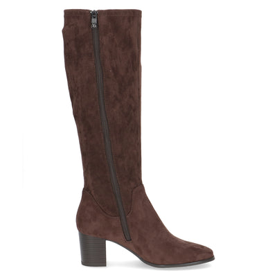 CAPRICE - 25503-302 MEDIUM HEEL KNEE BOOT - BROWN SUEDE