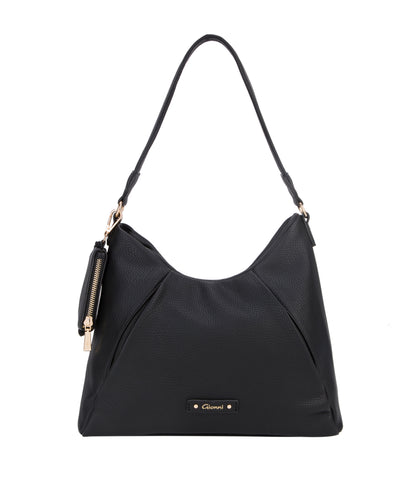 GIONNI - 11G2576 VESPER SOFT HOBO BAG - BLACK