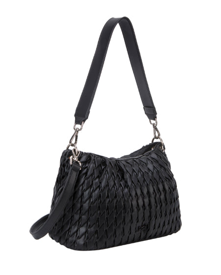 Maia Embossed Rushed Shoulder Bag