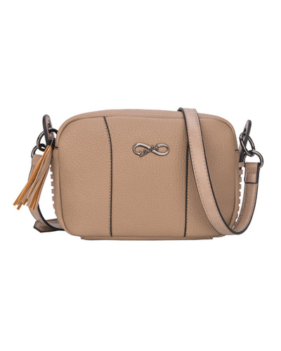 GIONNI LIBERTY - 11GL300 COVENTINA SOFT CROSSBODY SIDE FEAT BAG - MINK