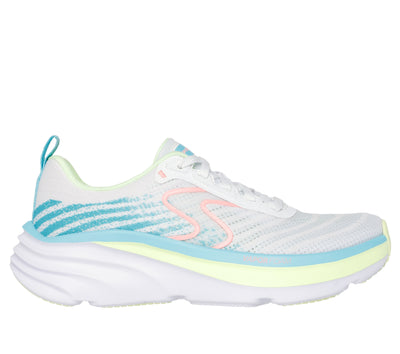 SKECHERS - 150583 A D'LUX VAPOR LACED TRAINER - WHITE MULTI