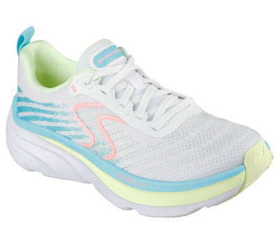 SKECHERS - 150583 A D'LUX VAPOR LACED TRAINER - WHITE MULTI