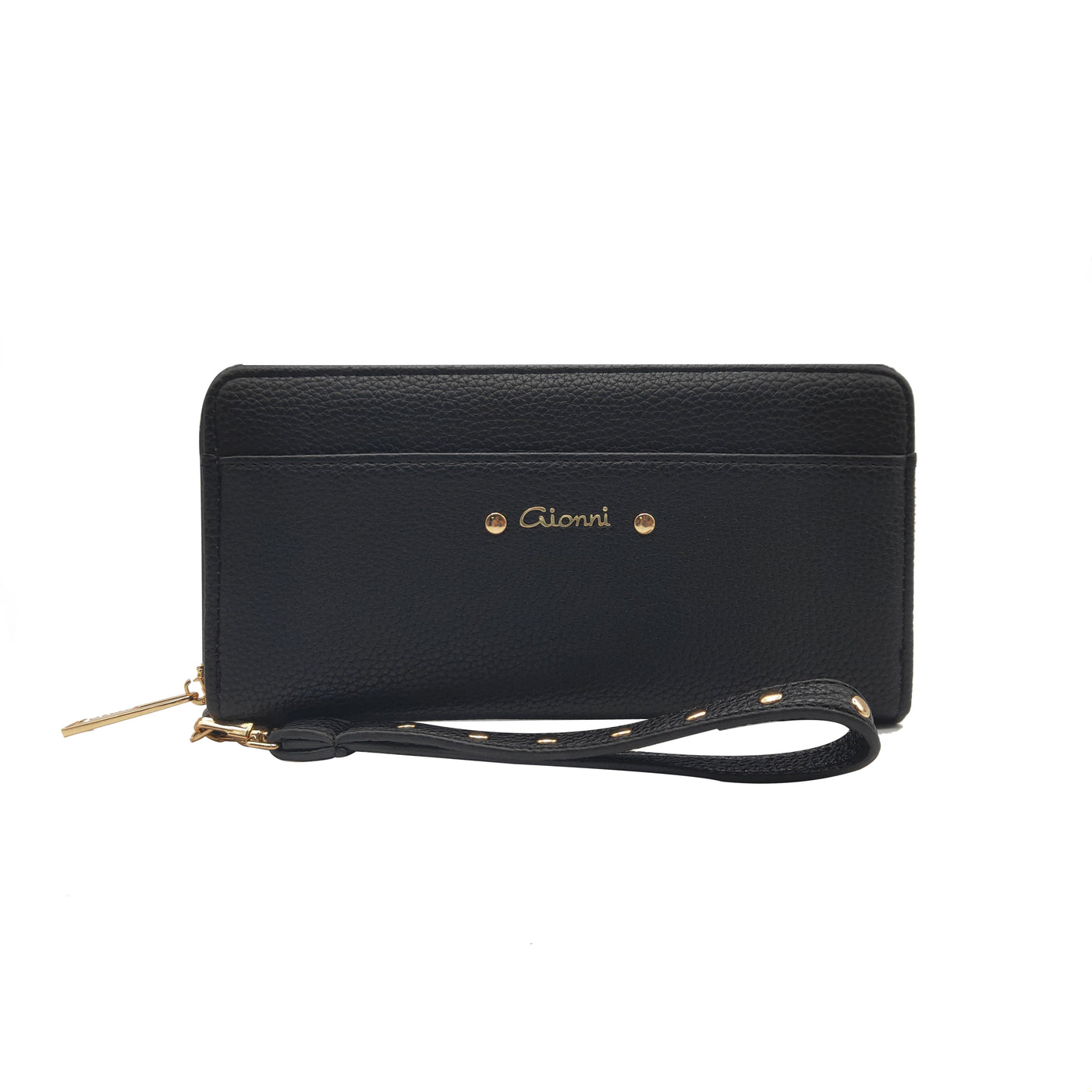 Gionni Liberty Carina 20cm Zip Around Purse with Wrist Strap - Black