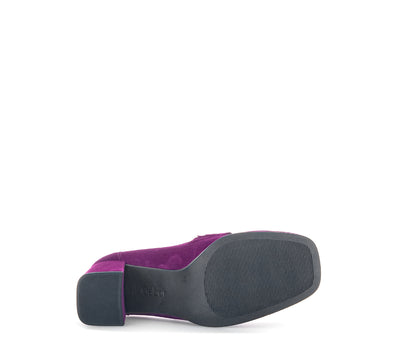 GABOR - 35.292.10 HIGH BLOCK HEEL SHOE - PURPLE SUEDE