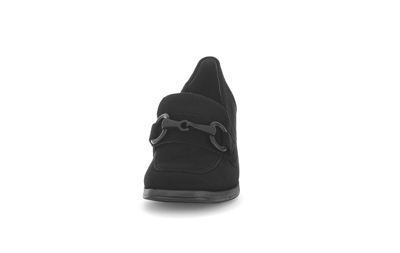 GABOR - 35.292.17 MEDIUM BLOCK HEEL SHOE - BLACK SUEDE