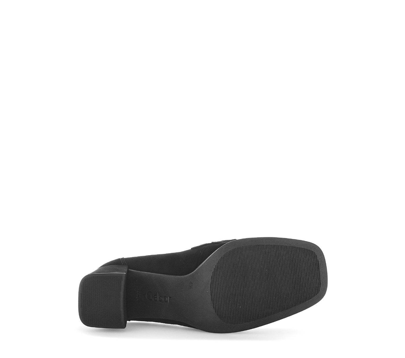 GABOR - 35.292.17 MEDIUM BLOCK HEEL SHOE - BLACK SUEDE