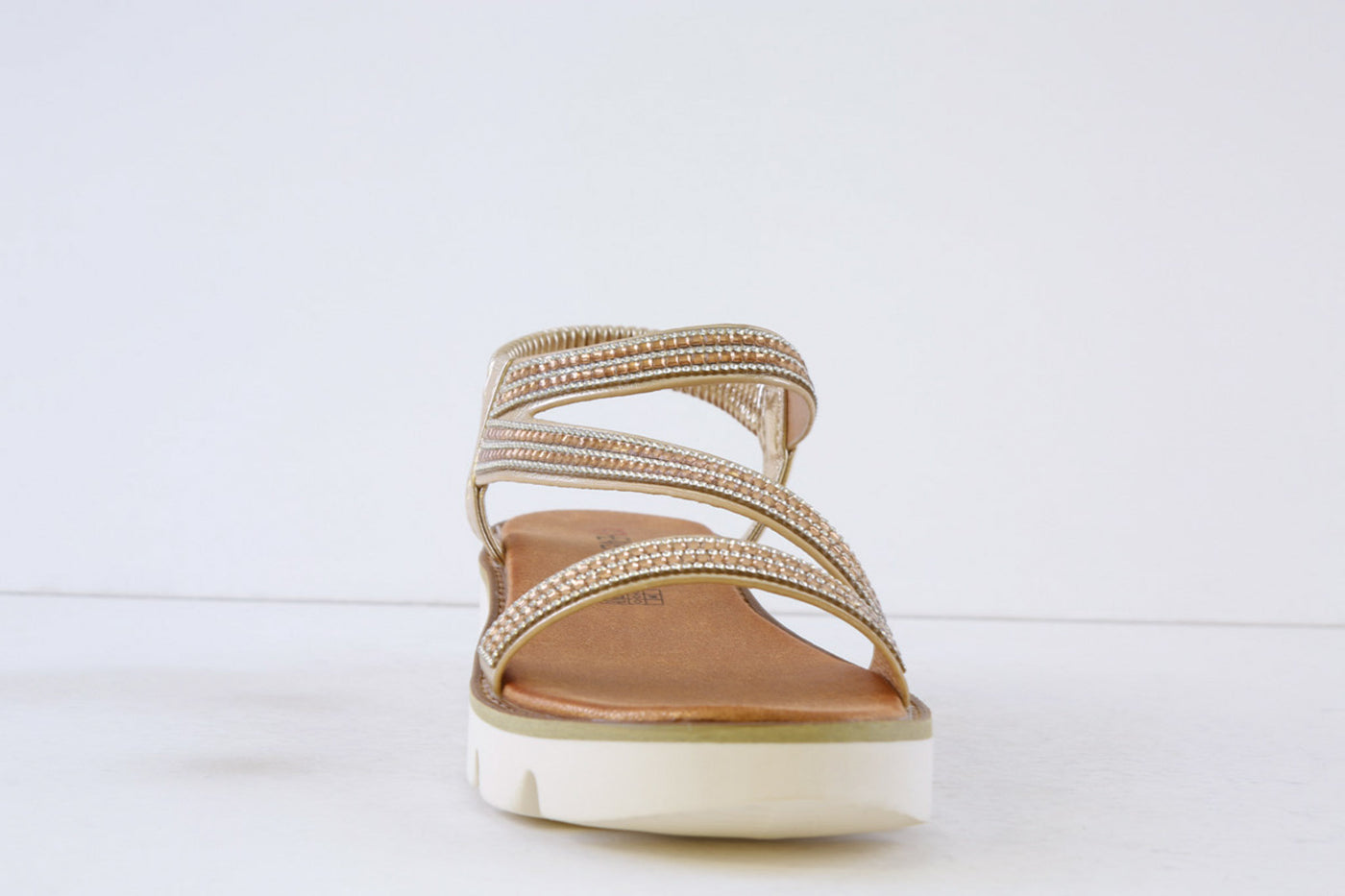 HEAVENLY FEET - FRESCO FLAT FASHION SANDAL - GOLD