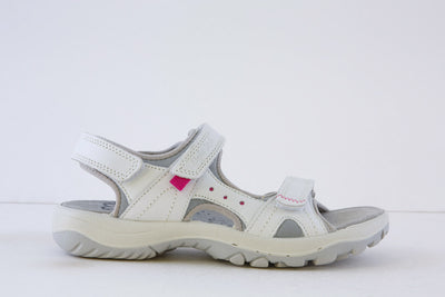 Imac Comfort Walking Sandal with Velcro Strap - White