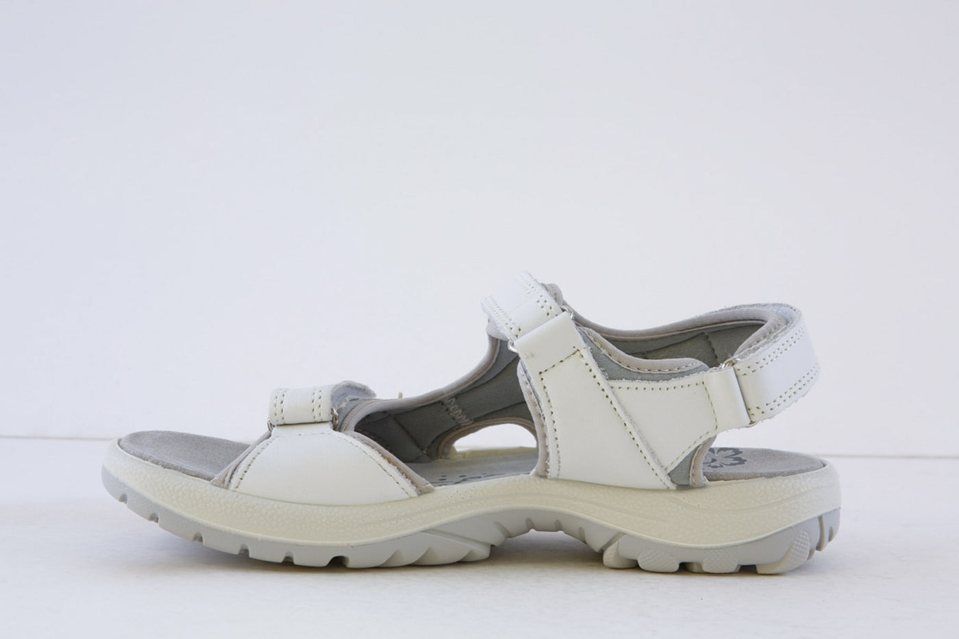Imac Comfort Walking Sandal with Velcro Strap - White