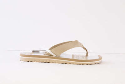 TOMMY HILFIGER - MONOGRAM ESENTIAL FLAT FLIP FLOP - TAUPE