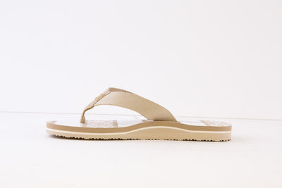 TOMMY HILFIGER - MONOGRAM ESENTIAL FLAT FLIP FLOP - TAUPE