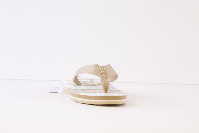 TOMMY HILFIGER - MONOGRAM ESENTIAL FLAT FLIP FLOP - TAUPE