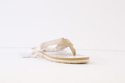 TOMMY HILFIGER - MONOGRAM ESENTIAL FLAT FLIP FLOP - TAUPE