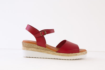 BERTUCHI - 22U238 LOW WEDGE SANDAL - RED