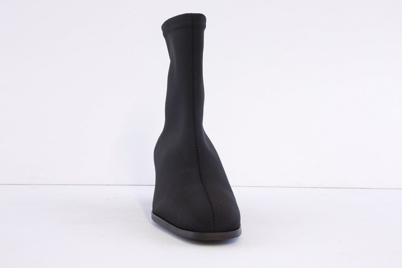 MISS ELASTIC - 78330 MEDIUM BLOCK HEEL STRETCH ANKLE BOOT - BLACK