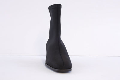 MISS ELASTIC - 78330 MEDIUM BLOCK HEEL STRETCH ANKLE BOOT - BLACK