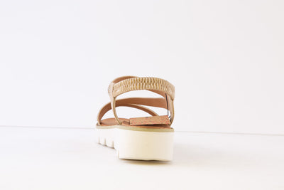 HEAVENLY FEET - FRESCO FLAT FASHION SANDAL - GOLD