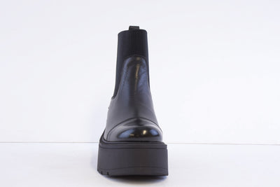 MARCO MOREO - A132 JVNE MID-LENGTH PLATFORM PULL-ON BOOT - BLACK