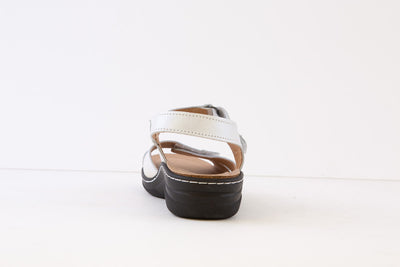 BELVIDA 31.005 VELCRO STRAP COMFORT SANDAL - SILVER BLUE