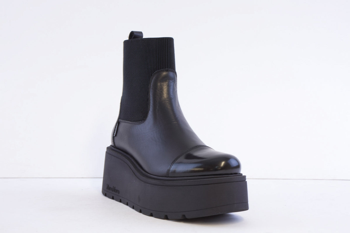 MARCO MOREO - A132 JVNE MID-LENGTH PLATFORM PULL-ON BOOT - BLACK