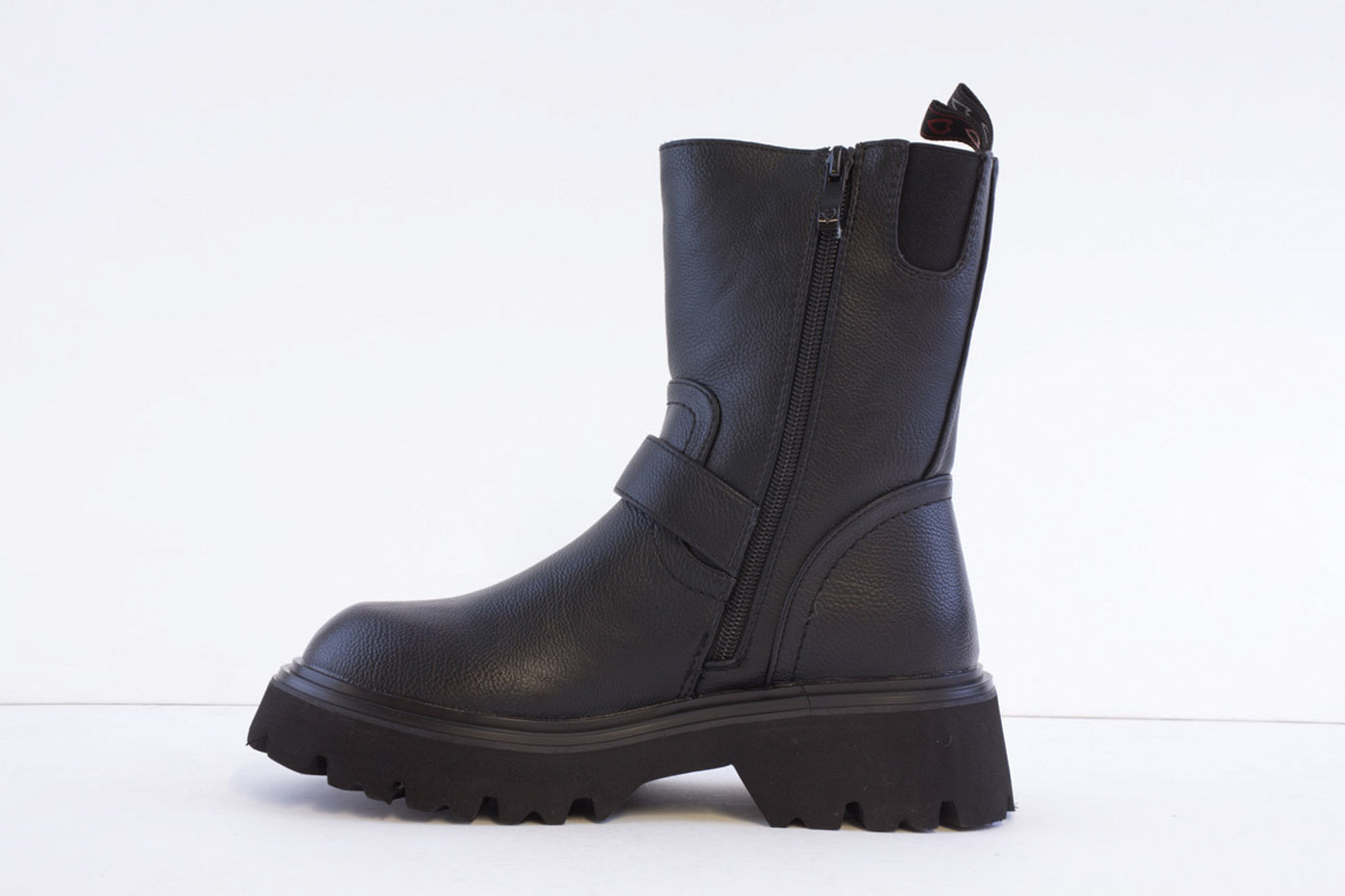 HEAVENLY FEET - TESS CHUNKY 3/4 LENGTH BUCKLE BOOT - BLACK